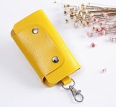 2 STKS lederen autosleutel Cover Key Case (geel)