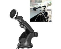 Baseus Solid Series Telescopische magnetische auto Mount 360 graden rotatie Telefoonhouder Stand Zuigbeugel voor iPhone, Samsung, Huawei, Lenovo, Xiaomi, Sony, HTC (zilver)