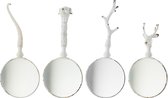 J-Line Vergrootglas Mix Metaal Wit Assortiment Van 4