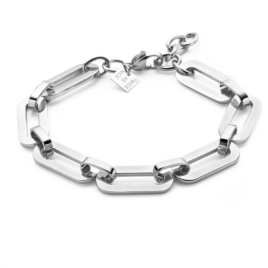 Twice As Nice Bracelet en acier inoxydable, ovale 18 cm + 2 cm