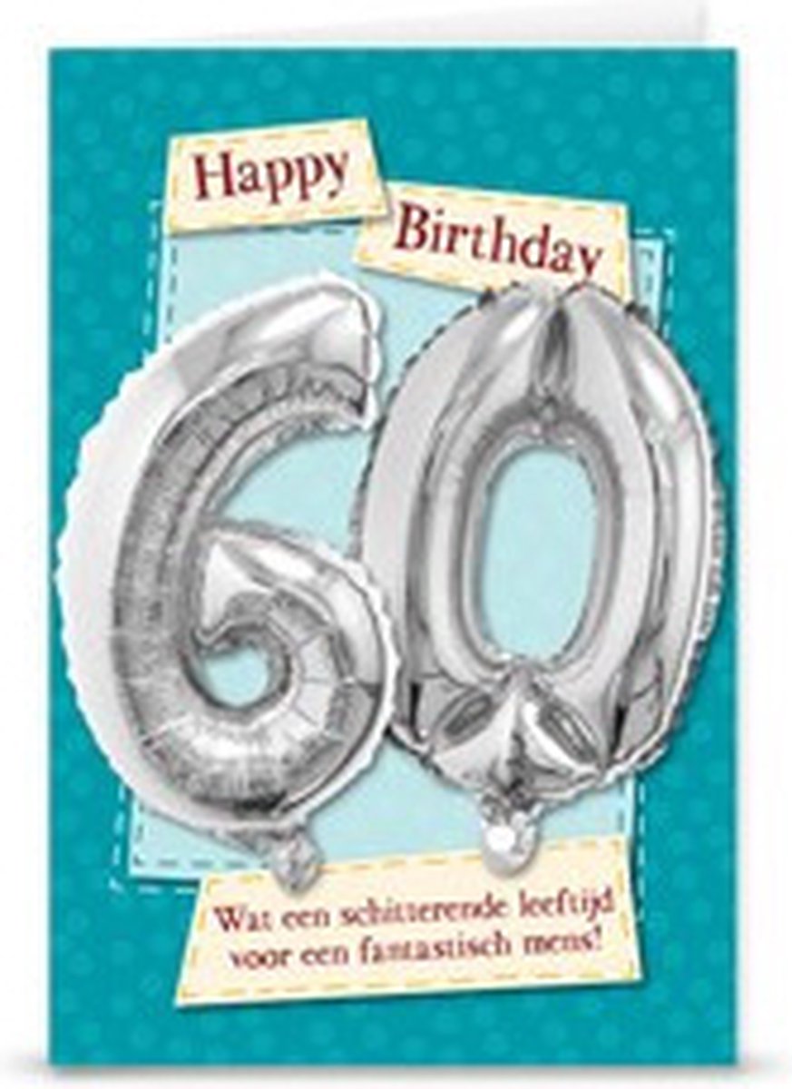 Miko - Kaart - Leeftijdballon - 60 Jaar
