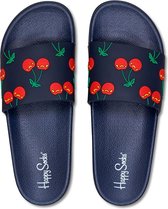 Happy Socks slippers cherry blauw - 44-45