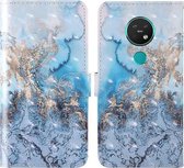 Voor Nokia 7.6 / 6.2 3D-schilderij Gekleurd tekeningpatroon Horizontaal Flip TPU + PU-lederen hoes met houder & kaartsleuven & portemonnee & lanyard (Melkweg)