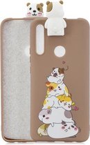 Voor Huawei P Smart Z Cartoon schokbestendig TPU beschermhoes met houder (hamsters)