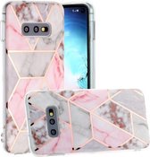 Voor Galaxy S10e Hot Stamping Geometric Marble IMD Craft TPU Beschermhoes (Hexagon)