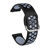 Voor Samsung Galaxy Watch Active2 44 mm tweekleurige siliconen vervangende band horlogeband (zwart + grijs)