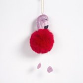 2 stuks schattige pluche flamingo woondecoratie sleutelhanger hanger pop (rode flamingo)