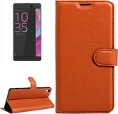 Voor Sony Xperia XA Ultra Litchi Texture Horizontale Flip Leren Case met Magnetische Gesp & Houder & Kaartsleuven & Portemonnee (Bruin)