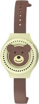 S296 Cartoon horloge bladloze ventilator USB opladen kinderen pols miniventilator (beer)