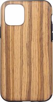 Voor iPhone 12 Pro Max houtstructuur TPU beschermhoes (teak)