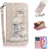 Voor Galaxy A10s 3D Gekleurde Tekening Horizontale Flip Leren Case met Houder & Kaartsleuf & Portemonnee & Lanyard (Eekhoorns)
