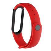 Voor Xiaomi Mi Band 5 siliconen vervangende horlogeband (rood zwart)