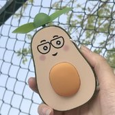 Avocado Cartoon Kleine ventilator Outdoor USB draagbare oplaadventilator (bril)