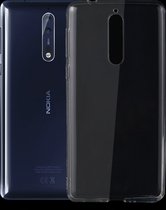 Let op type!! Voor Nokia 8 0 75 mm ultra-dunne transparante TPU beschermhoes (transparant)