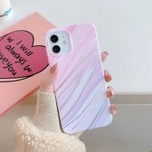 Frosted Laser TPU beschermhoes voor iPhone 12/12 Pro (gradiënt roze)