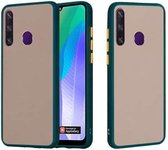 Voor Huawei Y6p Skin Hand Feeling Series Anti-fall Frosted PC + TPU beschermhoes (groen)