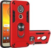 Voor Motorola Moto E5 (EU-versie) / G6 Play 2 in 1 Armor Series PC + TPU beschermhoes met ringhouder (rood)