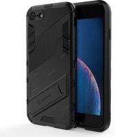 Punk Armor 2 in 1 PC + TPU schokbestendig hoesje met onzichtbare houder voor iPhone 7 & 8 (zwart)