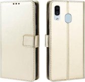 Retro Crazy Horse Texture Horizontale Flip Leren Case voor Galaxy A20 / A30, met houder & kaartsleuven en fotolijst (goud)