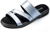 Eenvoudige casual antislip slijtvaste pantoffels sandalen voor dames (kleur: zilver maat: 39)