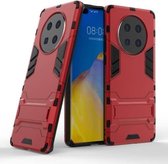 Voor Huawei Mate 40 Pro + PC + TPU schokbestendige beschermhoes met onzichtbare houder (rood)