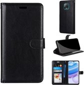 Voor Xiaomi Redmi 10X 5G / 10X Pro 5G Pure Kleur Horizontale Flip PU Lederen Case met Houder & Kaartsleuven & Portemonnee & Fotolijst (Zwart)