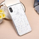 Voor iPhone X / XS sterrenhemel patroon TPU beschermhoes achterkant (transparant)