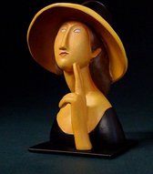 Decoratief Beeld - Jeanne Hébuterne - Kunststof - Amedeo Modigliani - Multicolor - 1 X 15 Cm