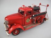 camion de pompiers - beau camion de pompiers - fer - 14 cm de haut