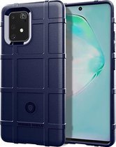 Voor Galaxy A91 Full Coverage Shockproof TPU Case (Blauw)