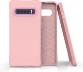 Voor Galaxy S10 effen kleur TPU Slim schokbestendige beschermhoes (roze)