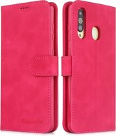 Voor Galaxy S10 Diaobaolee Pure Fresh Grain Horizontale Flip Leather Case met houder en kaartsleuven (rood)