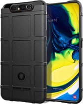 Voor Galaxy A80 Full Coverage Shockproof TPU Case (Zwart)