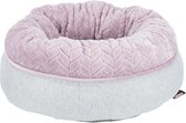 Trixie junior hondenmand donut lichtgrijs / lila - 40x40 cm - 1 stuks