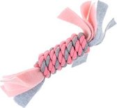 Little rascals flostouw spoel met fleece roze - 22x5x5 cm - 1 stuks