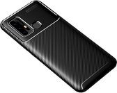 Voor Vivo Z6 Carbon Fiber Texture Shockproof TPU Case (Zwart)