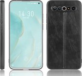 Voor Meizu 17/17 Pro schokbestendig naaien koe patroon huid PC + PU + TPU Case (zwart)