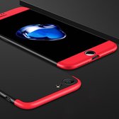 GKK voor iPhone 7 PC Three Stage Splicing 360 Graden Volledige dekking Beschermhoes Achterkant (Zwart + Rood)