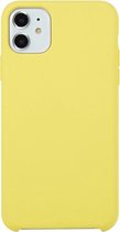 Voor iPhone 11 Effen kleur Effen siliconen schokbestendig hoesje (citroengeel)