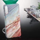 Gekleurde tekening patroon IMD vakmanschap Soft TPU beschermhoes voor Galaxy A50 (elegant marmer)