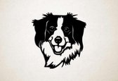 Wanddecoratie - Hond - Kooikerhondje 2 - S - 47x45cm - Zwart - muurdecoratie - Line Art