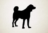 Silhouette hond - Kangal Dog - Kangal hond - M - 62x60cm - Zwart - wanddecoratie