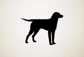 Silhouette hond - Curly Coated Retriever - M - 60x77cm - Zwart - wanddecoratie