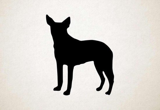 Silhouette hond - New Zealand Heading Dog - Nieuw-Zeelandse Heading Hond - L - 89x75cm - Zwart - wanddecoratie