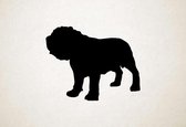 Silhouette hond - Molossus - XS - 24x30cm - Zwart - wanddecoratie