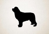Silhouette hond - Newfoundland - Newfoundland - S - 45x55cm - Zwart - wanddecoratie