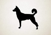 Silhouette hond - Carolina Dog - Carolina hond - XS - 25x27cm - Zwart - wanddecoratie