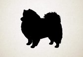 Silhouette hond - American Eskimo - Amerikaanse Eskimo - S - 45x48cm - Zwart - wanddecoratie