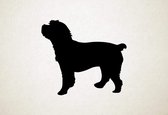 Silhouette hond - Cockapoo - Cockapoo - XS - 25x28cm - Zwart - wanddecoratie