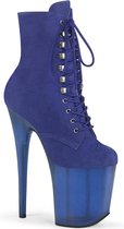 Pleaser Plateau Laarzen, Paaldans schoenen -37 Shoes- FLAMINGO-1020FST Paaldans schoenen Blauw